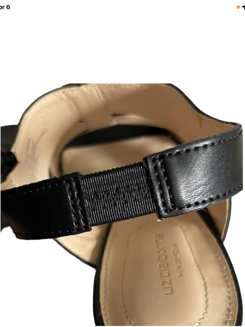 Liz Claiborne Bowen Black Strappy Block Heel Slingback Sandal Size 9 - Picture 10 of 13